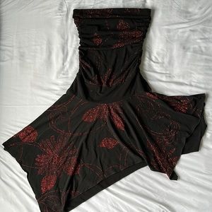 Speechless Black/red strapless Dress